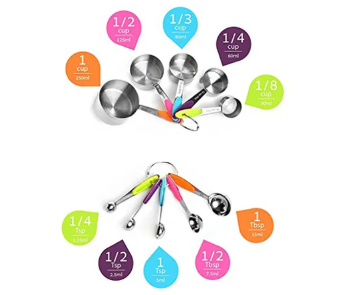 Generic 10-Piece Measuring Cup And Spoon Set 2 in UAE