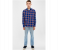 Springfield 033645915 Small Long Sleeve Checked Shirt for Men - Medium Blue 1 in UAE