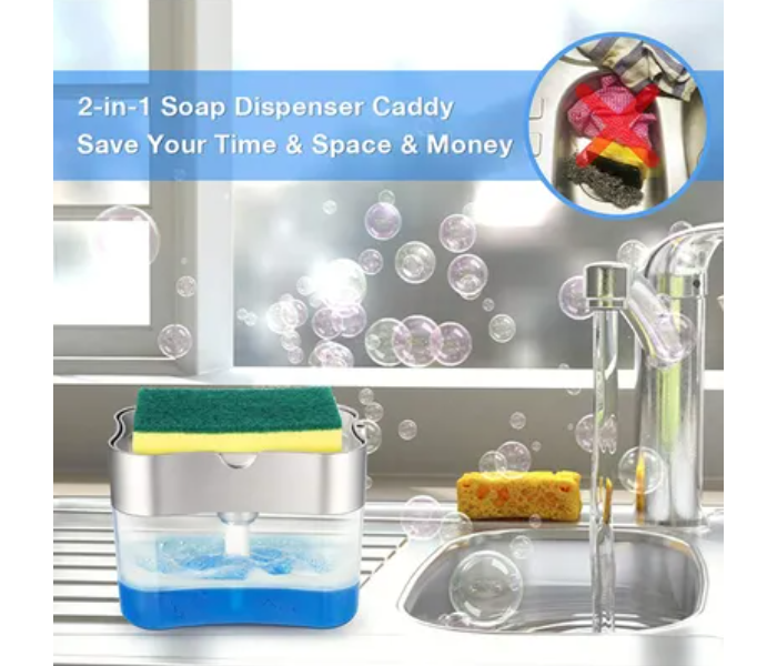 Generic 2-in-1 Dishwasher Soap Dispenser With Sponge 6 in UAE