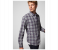 Springfield 033495243 Extra Small Long Sleeve Checked Shirt for Men - Dark Grey 1 in UAE