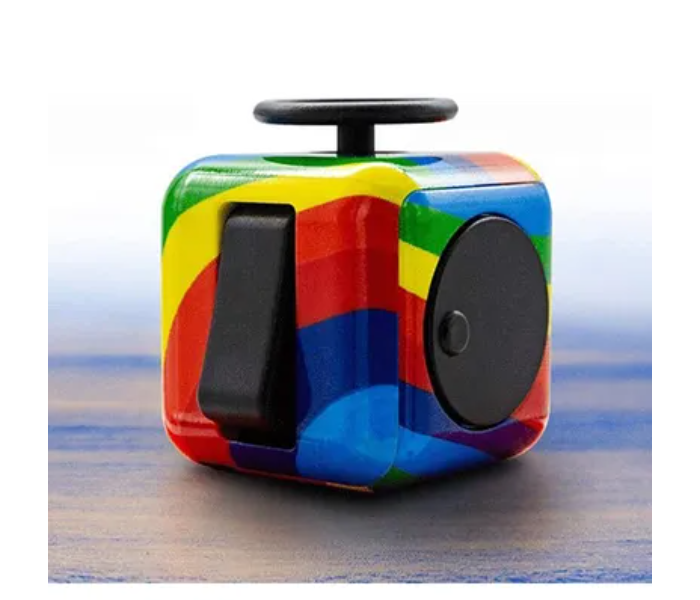 Generic Rainbow Rubik Cube Toy Fidget Toy 4 in UAE