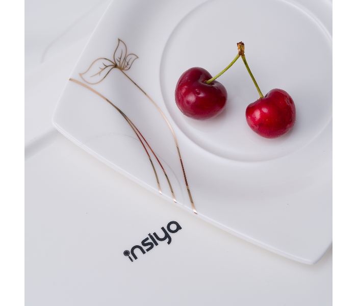 Insiya SV212 56 Piece Superior Quality New Bone China Dinner Set- White 4 in UAE