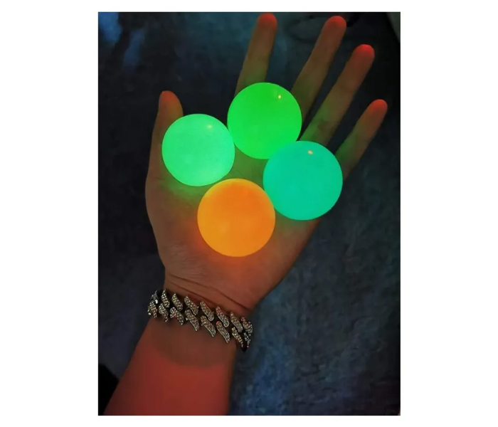 Generic 4-Piece Stress Relief Sticky Glow In Dark Ball 1 in UAE