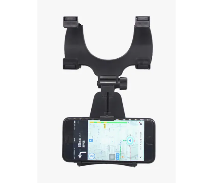 Generic Rear Mirror Mount Phone Holder - Black 4 in UAE