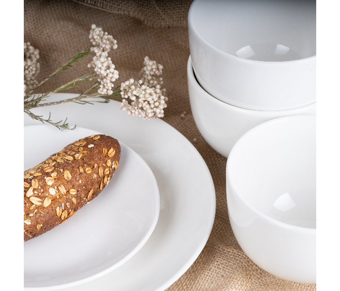 Insiya SV204 18 Piece Superior Quality Porcelain Dinner Set- White 3 in UAE