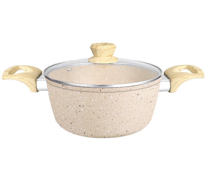 Insiya SV24 8 Piece Premium Granite Coated Aluminium Cookware Set - Desert Brown 2 in UAE