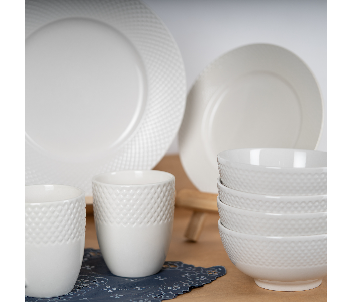 Insiya SV201 16 Piece Porcelein Dinner Set - White 4 in UAE