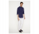 Springfield 027355411 Extra Small Long Sleeve Plain Shirt for Men - Dark Blue 1 in UAE