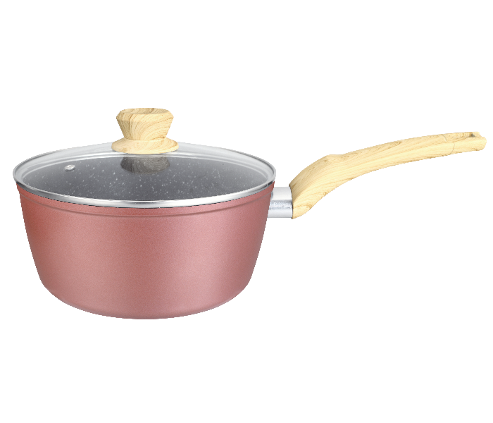 Insiya SV21 8 Piece Premium Granite Coated Aluminium Cookware Set - Rose Gold 3 in UAE