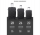 Para John PJTR3175 3 Pcs ABSTrolley Set -Dark Grey 5 in UAE