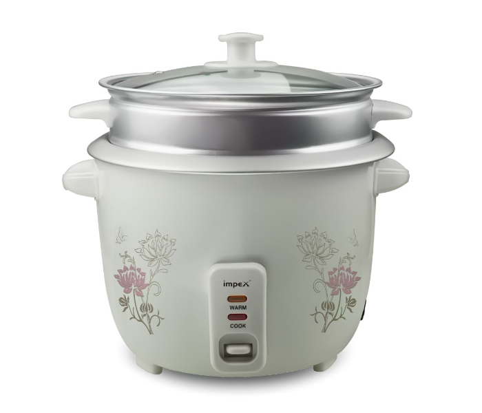 Impex RC 2802 500W 1.5L Automatic Cooking Electric Drum Rice Cooker -White 1 in UAE