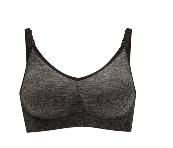 Bravado 1436 - 02 Medium The Bodysilk Seamless Yoga Charcoal Nursing Bra -Charcoal Grey 2 in UAE