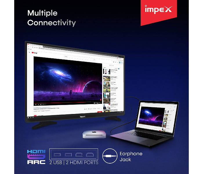 Impex GLORIA 32SMART 32 Inch Smart HD LED TV - Black 5 in UAE