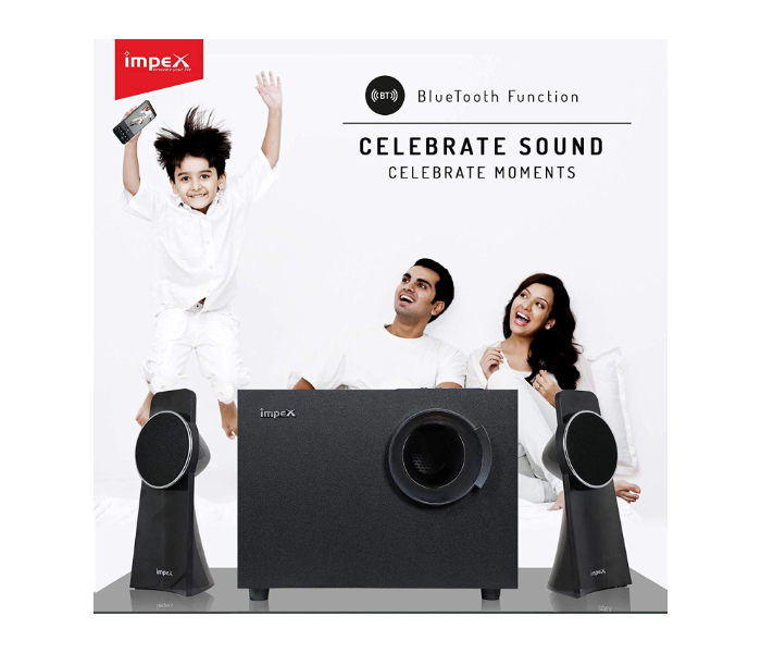 Impex HT 2104 Portable Remote Control Multimedia Bluetooth Home theatre Speaker - Black 4 in UAE