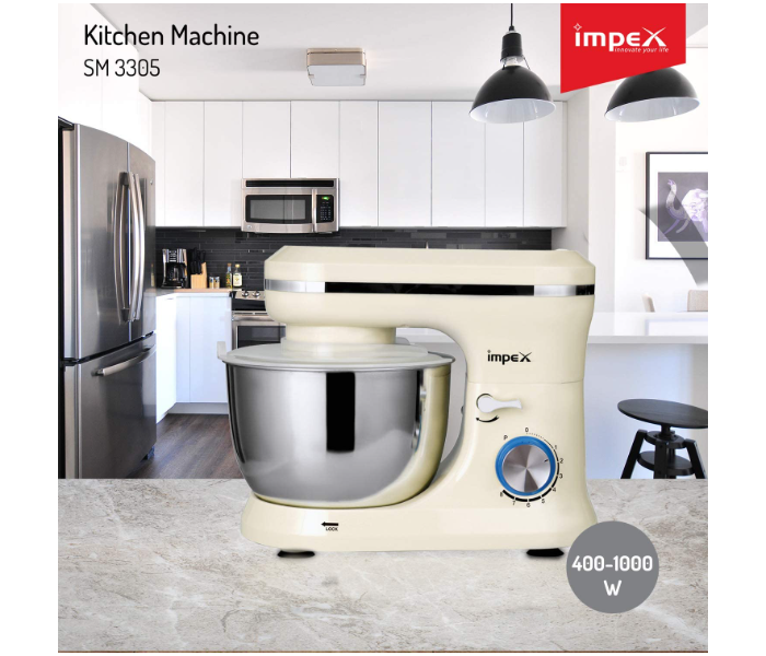 Impex SM 3305B 1000W Kitchen Machine Mixer Grinder - Cream 1 in UAE