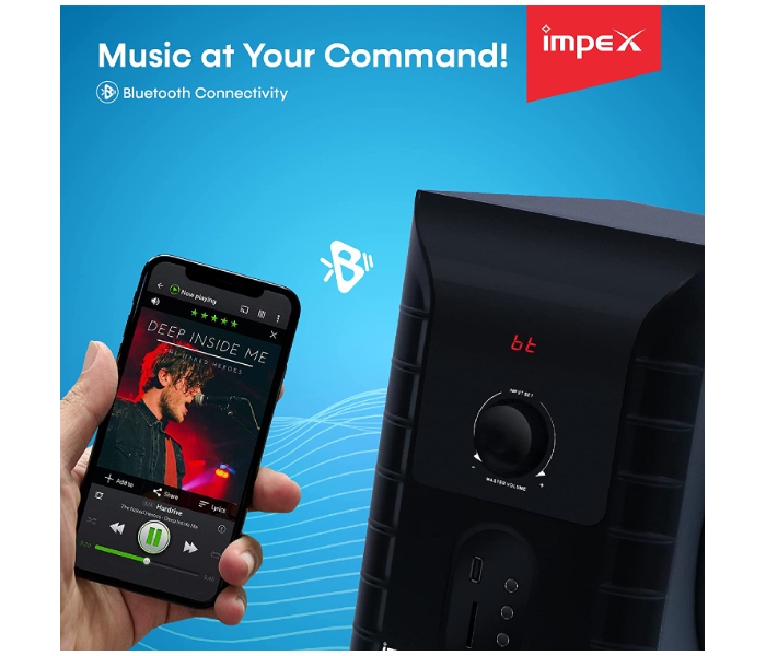Impex HT 5107 45 Watts 5.1 Channel Multimedia Speaker System - Black 6 in UAE