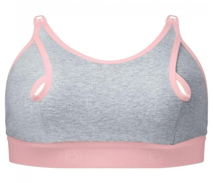 Bravado 9301XJ2-7 Large Clip And Pump Dusted Peony with Dove Heather Trimmings Accessory Nursing Bra -Pink and Grey 1 in UAE