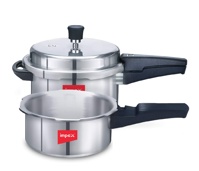 Impex IPC 5C3 3 litres Induction Base Outer Lid Aluminium Pressure Cooker - Silver 1 in UAE