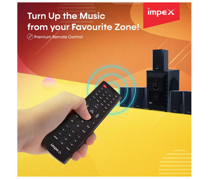 Impex HT 5107 45 Watts 5.1 Channel Multimedia Speaker System - Black 7 in UAE