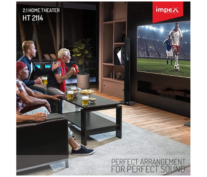 Impex HT 2114 40W Sub 2.1 Channel Multimedia Home theatre Speaker System with Remote Control - Black 4 in UAE