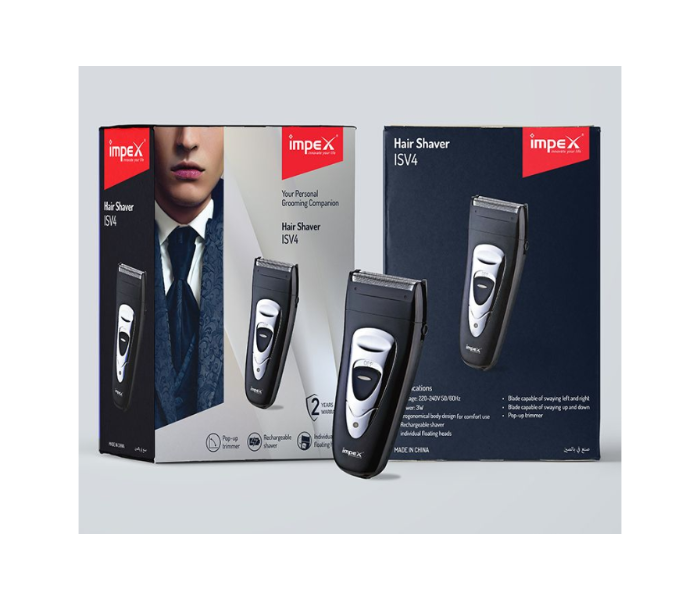 Impex ISV4 3W Rechargeable Cordless Individual Floating Heads Trimmer - Black 2 in UAE
