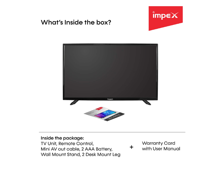 Impex GLORIA 32SMART 32 Inch Smart HD LED TV - Black 7 in UAE