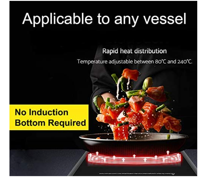 Impex IR 2703 2000W Infrared Induction Cooktop - Black 3 in UAE