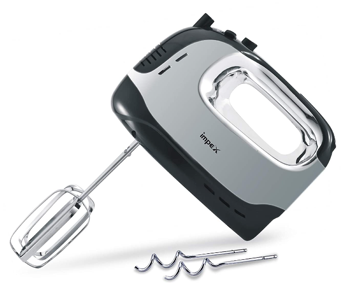 Impex HM 3301 Hand Mixer with 2 Hooks & Beaters - Black 1 in UAE