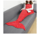 FN-Super Soft Crochet Mermaid Tail Blanket For Kids (85cm) - Red 1 in UAE