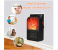 Adjustable 1000W Warm Mini Electric Fan Flame Room Heater with Wall Socket for Room -Black 2 in OMAN