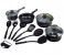 Dessini Regina 13 Pieces Cookware Set Non Stick Pan and Casserole with Kitchen Spatula Set- Black 2 in OMAN