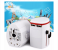 All in One Dual USB Surge Protection and Worldwide Compatible Universal International Travel Adapter - White 1 in UAE