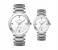 Generic Water Resistant Analog Couple Watch Set - Silver 1 in KSA