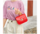 FN-Classic Crocodile Pattern Fashion Mini Shoulder Phone Bags with Chain Strap for Women - Red 2 in KSA