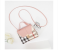 FN-Mini Small and Square Trendy Custom Logo Shoulder Handbags for Women - Pink 1 in UAE