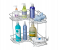 Delcasa DC1692 2 Tier Durable Stainless Steel Storage Corner Rack - Silver 1 in UAE