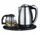 BM Satellite BM-9601 1.8 Liter Tea Tray with Stainless Steel Kettle and Glass Tea Pot Set - Black and Silver 1 in UAE