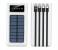 Zen 2 in 1 Portable 10000mAh USB and Solar Energy Power Bank with Direct Attached Output Cable for Android Type C and iPhone - White 1 in UAE