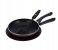 Delcasa DC1578 3 Pieces Non Stick Fry Set with Handle - Red 1 in UAE