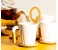 Royalford RF9636 300ml 9 Piece Porcelain Coffee Set with Stand- Brown and White 2 in UAE