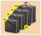 4 Pieces Portable Space Saver Zipper Packing Bags Organizer - Black 1 in UAE