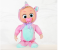 Generic 12 Inch Cry Babies Goodnight Coney Dress Baby Doll Play Set- Pink 2 in UAE