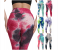 6 Pcs Free Size Hip Lifting Exercise Fitness Running High Waist Leggings for Women - Multicolor 1 in UAE