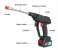 Generic 30000mAh Portable Cordless High Pressure Electric Car Washer Parkside Water Gun - Black 2 in OMAN