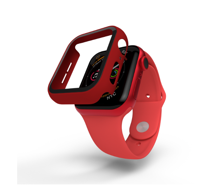 Hyphen HAW-RD441396 44Mm Tempered Glass Apple Watch Protector - Red 5 in UAE