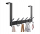 6 Hooks Stainless Steel Matte Over The Door Hooks Heavy Duty Over Door Hanger Holder for Coat Robe Hat Clothe Towels Hanging Bathroom Organizer Towel Rack - Black 1 in OMAN