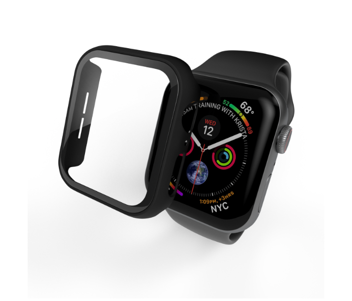 Hyphen HAW-BL407336 40Mm Tempered Glass Apple Watch Protector - Black 7 in UAE