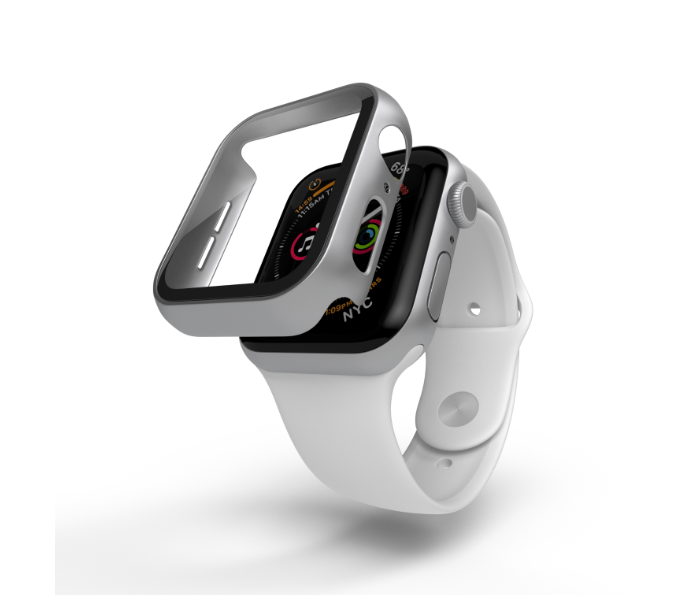 Hyphen HAW-SL448608 44Mm Tempered Glass Apple Watch Protector - Silver 6 in UAE
