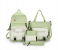 4 Pieces Canvas Laptop Rucksack Backpacks for Women - Green 1 in UAE