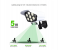 3 Modes Motion Sensor Solar Simulation Camera Wall Lamp Remote Control Outdoor Wall Light - White and Black 8 in KSA